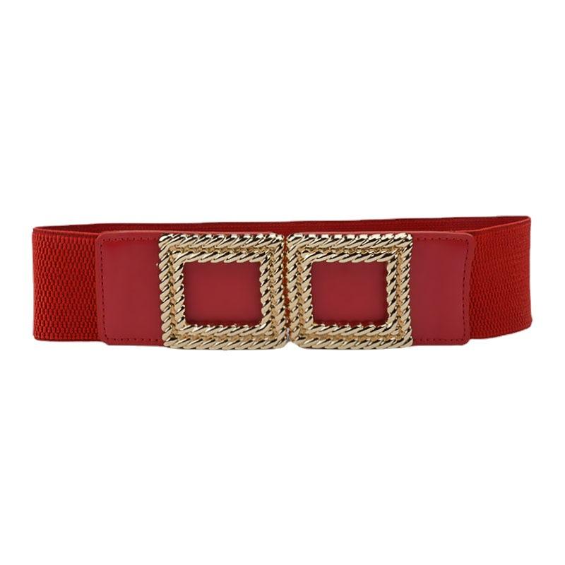 Elastic Buckle Elastic Waist Seal for Women Wide Decoration with Skirt Simple and Versatile Waist Belt for Women
