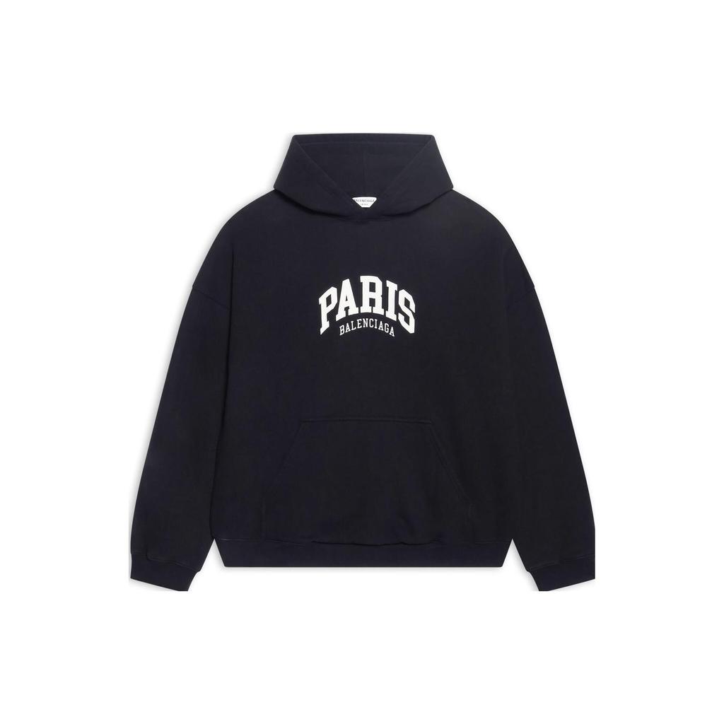 Balenciaga City Collection SS22 Sweatshirt Loose Fit Women's Black 675003TLVL81070
