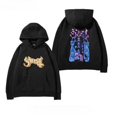 Kapuzenpullover Herren und Damen Herbst und Winter Baumwolle Trend Schwedischer Hard Rock Vielseitiges Lässiges Oberteil Around The Band Ghost