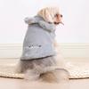 Fashion Plush Dog Hoodies Coat Winter Warm Dog Clothes Rabbit Pattern Cat Jacket Cute Solid Puppy Hoodies Bichon Pet Jacket Coat