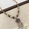 Chinese Retro Tassel Peace Lock Necklace - Light Luxury, Versatile Beaded Clavicle Chain