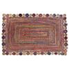 Tapis - Multicolore - Coton Et Jute - 200x290 Cm - Durable - Esthétique