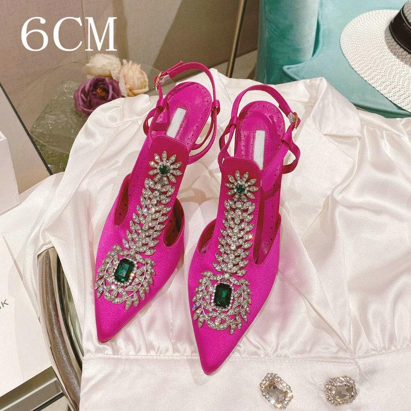 Mode 2025 Sommer Neu Spitz Stiletto High Heels Weibliches Temperament Sexy Diamant Schöne Hochzeitsschuhe Nach Leerkopf Sandalen