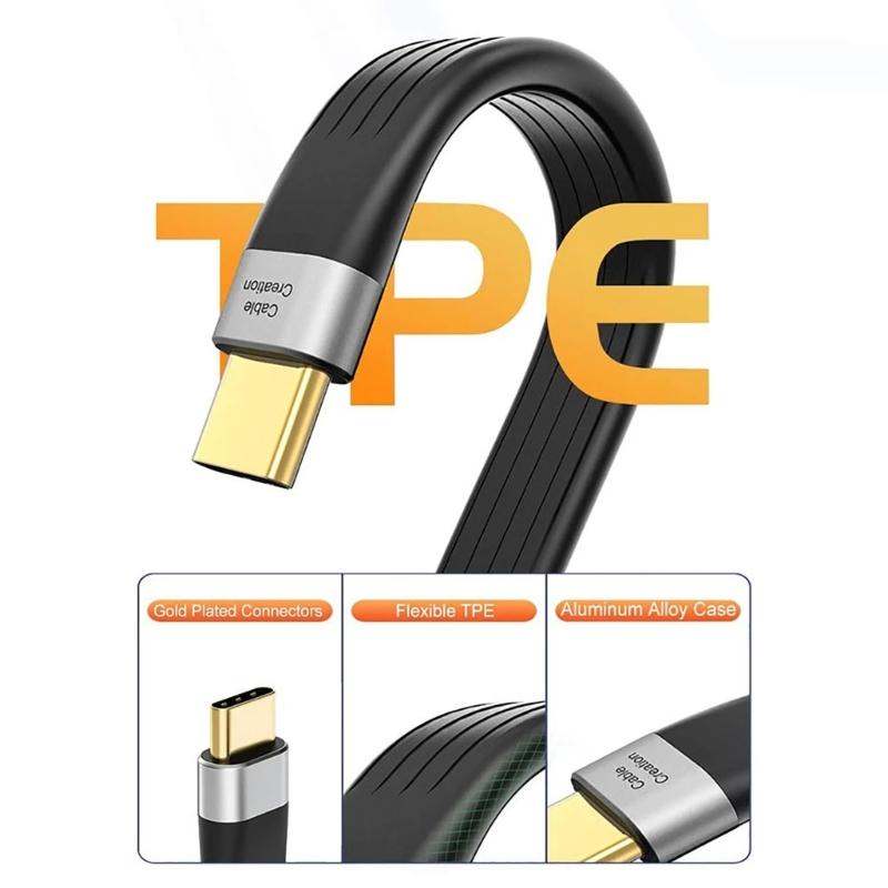 Type C To Type-C/USB A Data Sync Cord Cable 3A Fast Charging Cable Wire for Type-c Powered Tablets Laptops & Cameras