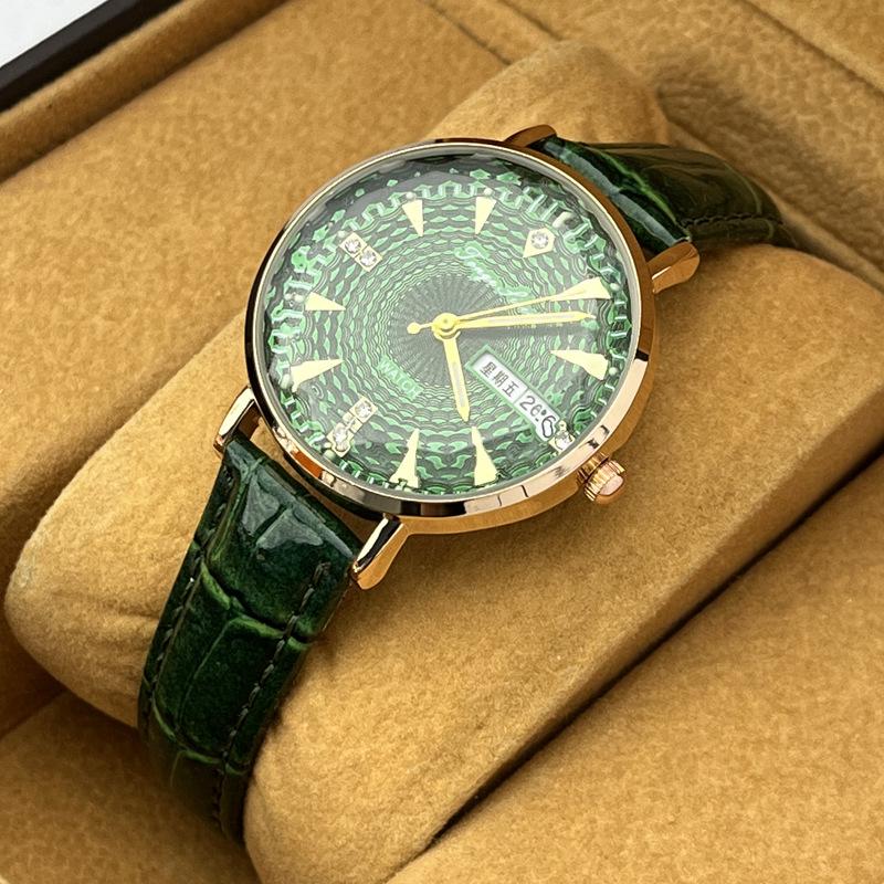 Ladies watch Milan with fashionable and simple thin double calendar diamond-encrusted waterproof women's model