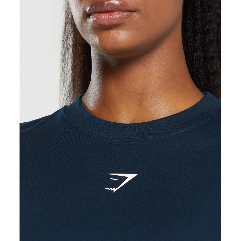 Gymshark FracTion Oversized T shirT Navy B3a6l Ub9p