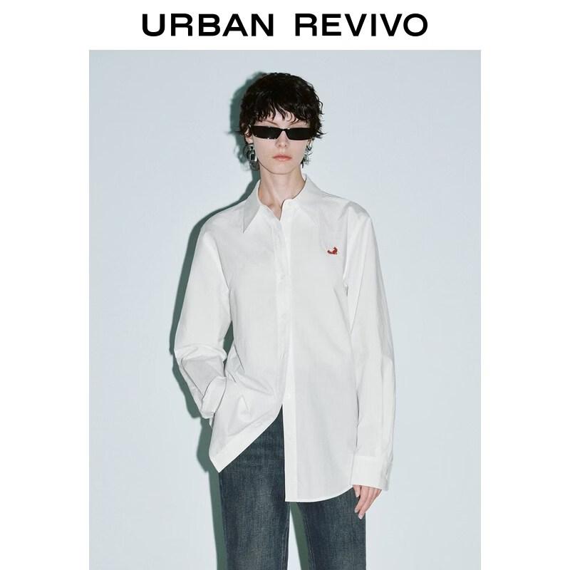 UR2026 Women s Animal Embroidered Long-Sleeve Shirt XS