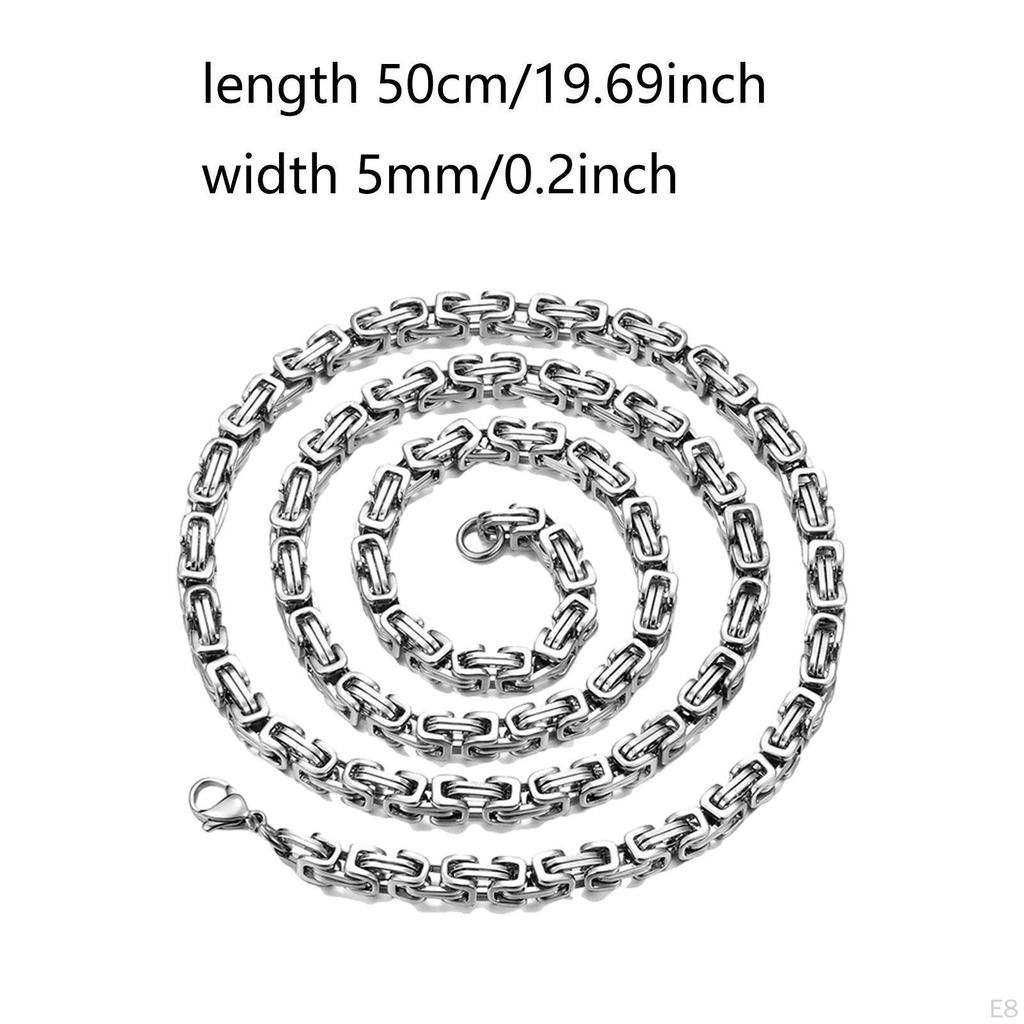 Chain Necklace Bracelet Costume Accessories Stainless Steel Hand for Wedding Vacation Party
