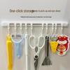 Sliding Rail Hooks for Kitchen Cabinet Doors - No-Drill Storage Solution
