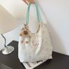 Cute soft girl student large-capacity shoulder bag female little fresh girl printed portable shopping bag