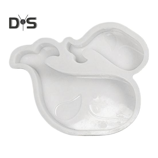 Silicone Whale Mold Flexible Whale Soap Mold 3D Whale Casting Mold for Resin Candle Making DIY Cement Plaster Crafts