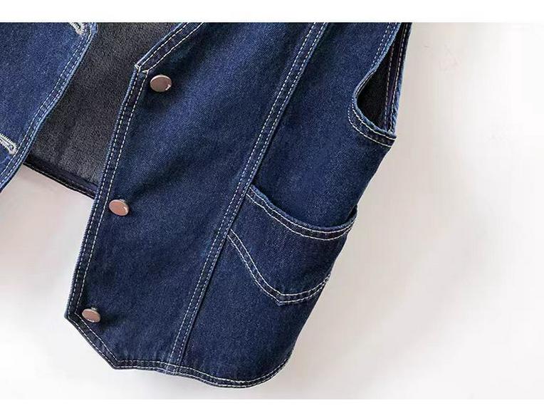 Women's Versatile Denim Vest - Slimming, Retro, Fashionable Outerwear for Spring and Autumn