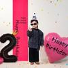 1. Geburtstag Ballon-Banner & Hintergrund für Jungen & Mädchen
