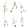 Unique Butterfly Beaded Mobile Phone Pendant Lanyard Embellishment Keychain Keyring Bag Accessory for Fashion Enthusiast