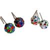 High-quality Super Flash Full Diamond Ball Earrings, Anti-allergic Silver Needle Earrings, Femininity, Japanese and Korean Versatile Earlobe Earrings,