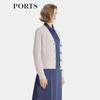 PORTS Women's V-Neck Ribbed Knit Cardigan