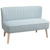 2-Seater Sofa, Soft Upholstery, Easy-Care Cover, Up To 220 Kg, 117 X 56,5 X 77 Cm, Light Green