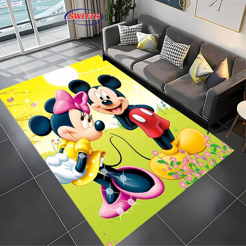 New To Disney Mickey Mouse Carpet! Bedroom Living Room Bed Mat, Non-slip Exquisite Home Decor, Durable Machine Washable Rug Gift