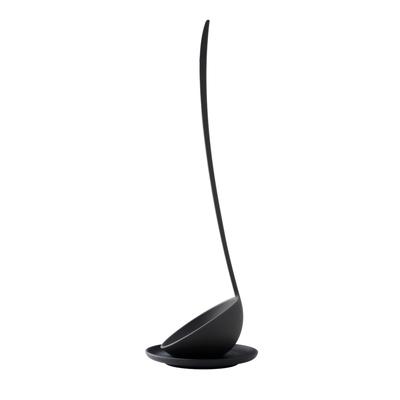 H concept +d Tate Otama Standard Schwarz D-501-BK Stehende Schöpfkelle mit kleiner Platte, Platzsparend