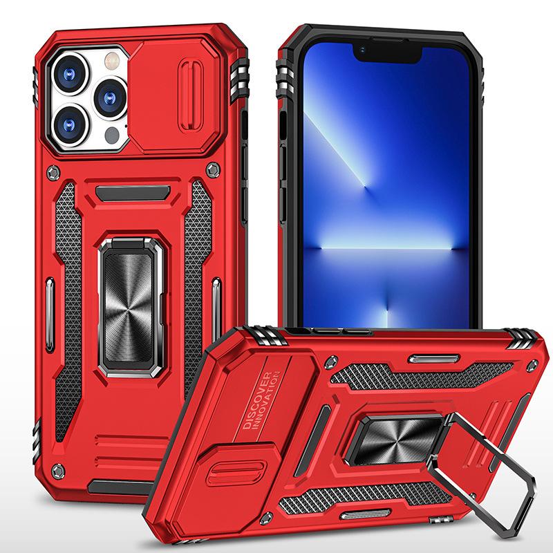 The New Model Is Suitable for IPhone17Pro Car Ring Holder Mobile Phone Case Apple 12 Guest Armor Protective Case.
