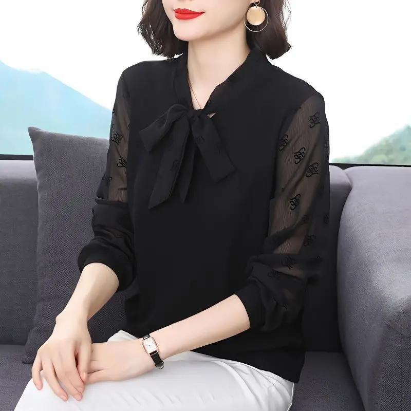 Bottoming Shirt Middle-aged Fashionable Temperament Top New Style Women Age-reducing Loose Slimming