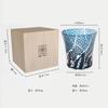 LUGUFON Cut Glass Rock Chrysanthemum Dishwasher Handcrafted by In a Paulownia Wood Suitable for Stylish and Perfect for Birthday Wedding 260cc