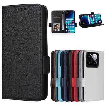 Dla  14T Pro Pokrowiec Portfel Litchi Klamra Boczna Łączony Składany Skórzany Pokrowiec Dla  14T Pro Sznurek na Nadgarstek Etui na Telefon