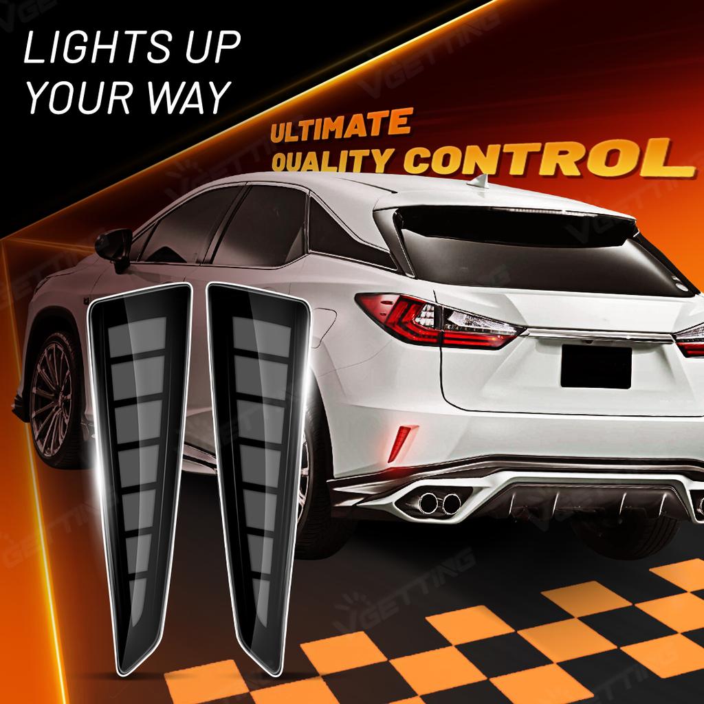 For Lexus RX350 RX350L RX450hL RX450h 2016 2017 2018 2019 Rear Bumper Reflector Lights with Dynamic Turn Signal Brake Lamps 12V
