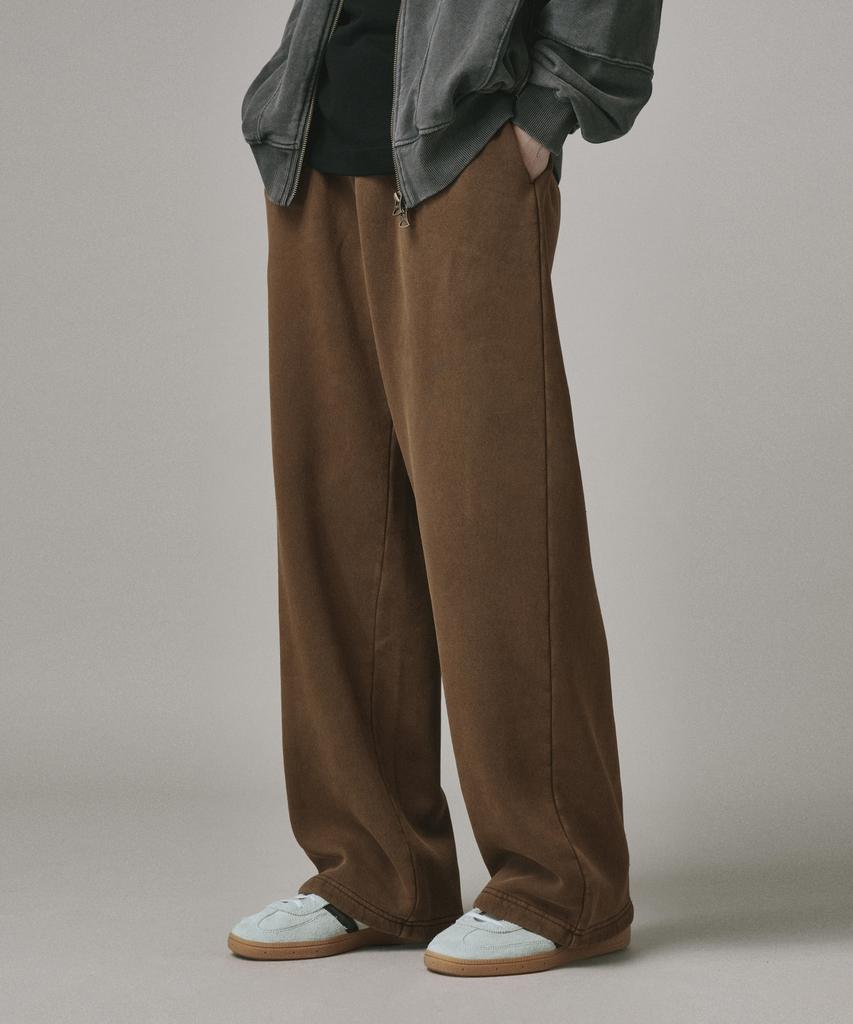 Beodeonteu (Fleece-Lined) Basic Wide Sweatpants [Mocha]