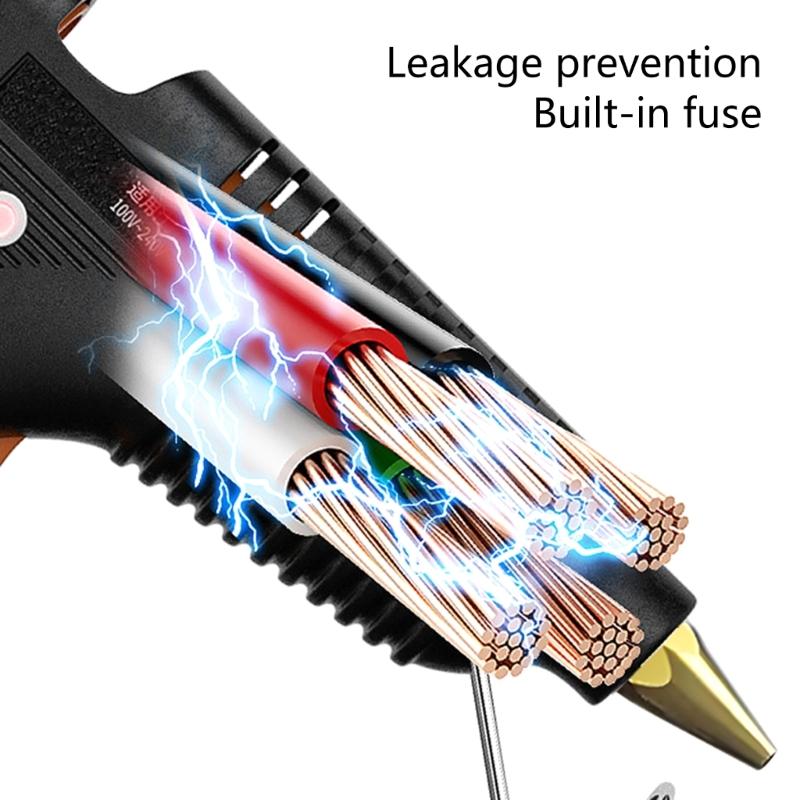 Temperature Resistant Copper Nozzle Mini Rechargeable Glues Guns Kit Suitable For Quick Home Repair 11mm Stick Capacity