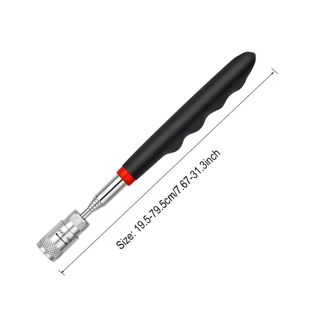 Portable Telescopic Magnetic Pickup Pen With Led Light Extendable Rod For Nut Bolt Screw Retrieval Car Repair Assistant Tool