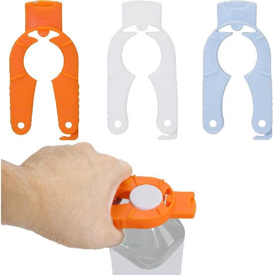 3 Pack Plastic Bottle Cap Opener, 3 in 1 Multi-Purpose Water Bottle Opener, Water Bottle Opener for Arthritic Hands or Home, Kitchen, Camping, and