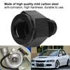 Universal Restrictor Fitting 4AN Female to Male Mild Carbon Steel Adapter for Turbo Black Automotive Fuel System Fitting Standard