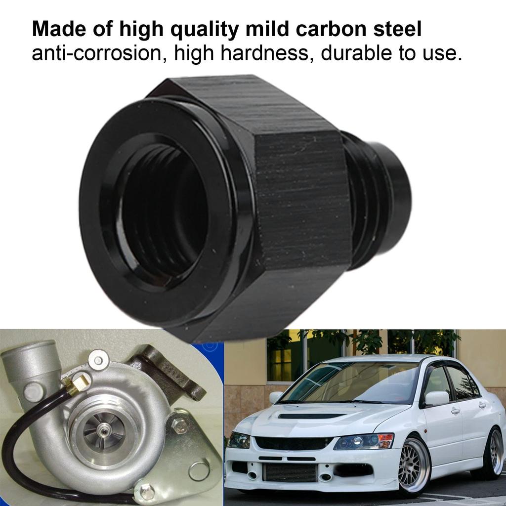Universal Restrictor Fitting 4AN Female To Male Mild Carbon Steel Adapter for Turbo Black Automotive Fuel System Fitting Standard