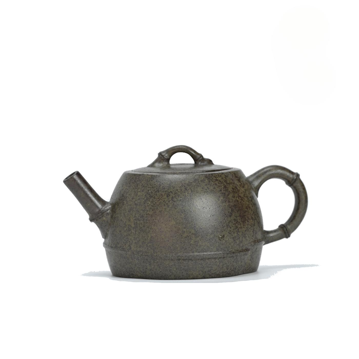 

200ml Authentic Yixing Purple Clay Teapots Handmade Bamboo Joint Pot Raw Ore Bloom Mud Kettle Zisha Tea Set Tea Items Decoration