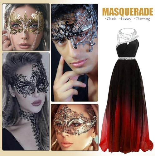 Maskerade Venezianische Masken für Damen, Sexy Augenmaske für Maskenball, Kostümmaske für Cosplay, Abschlussball, Karneval
