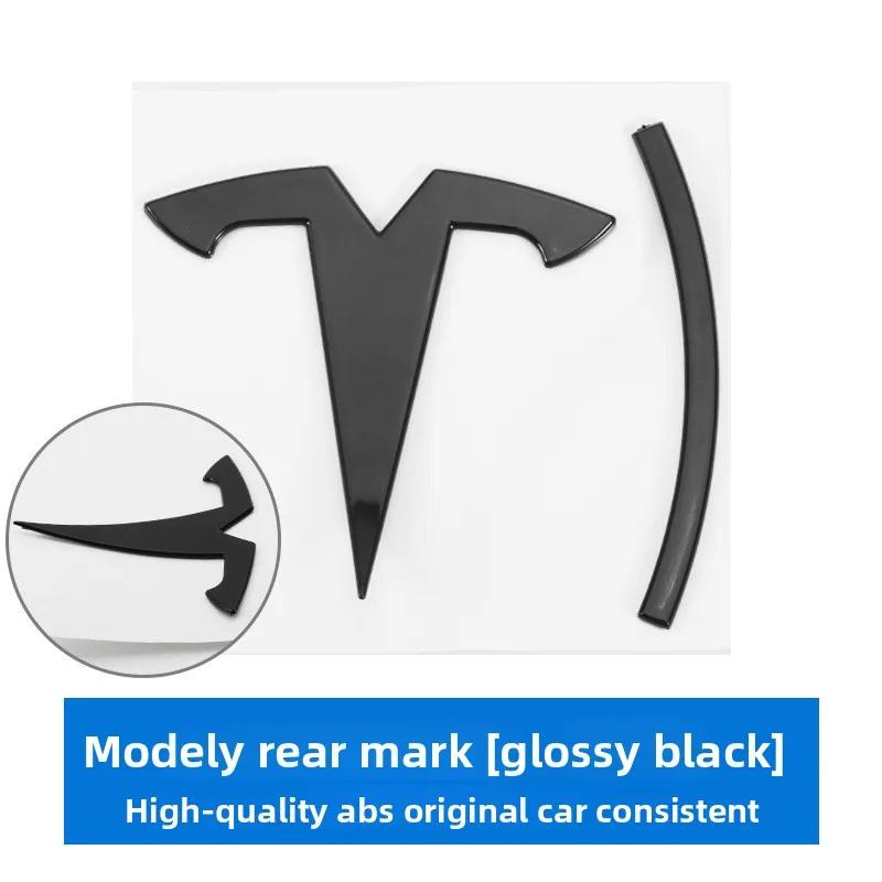 Jcrwk9 3d ABS Chrome Black Red Logo Dual Motor Emblem Letters Car Trunk Badge For Tesla Model Y 3 X S Dual Motor Sticker Accessories