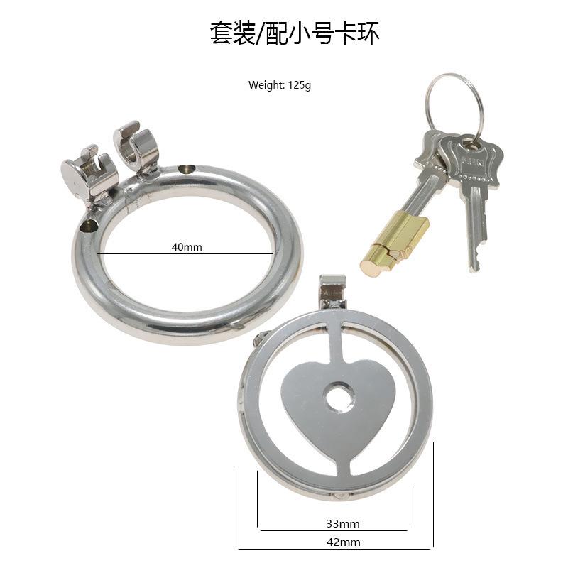 Stainless Steel Chastity Lock Love CB Chastity Cleaner Pseudo-Mother Device Smsex Toys Sex Tools Penis Cage