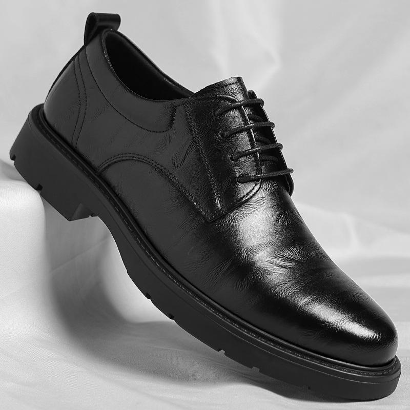 British style casual commuter shoes wedding groom shoes dress leather shoes men's four seasons 2025