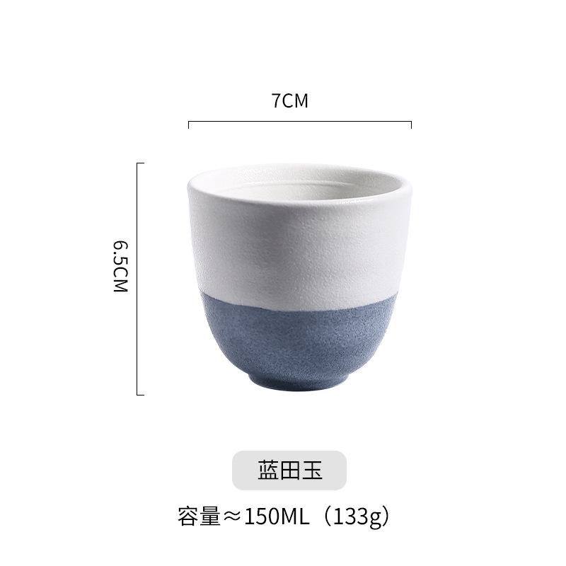 Export Japanese-Style Teacup, Water Cup, Coarse Pottery Hand-Painted Cup, Coffee Cup, Clay Small Teacup