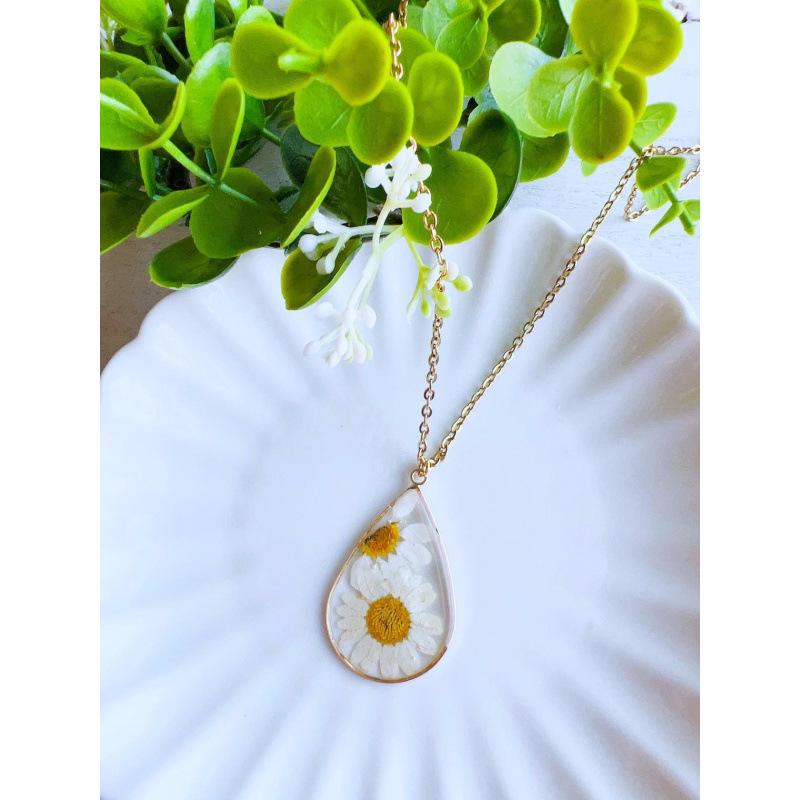 Chrysanthemum Pendant Earrings & Necklace - Fashionable Cross Design