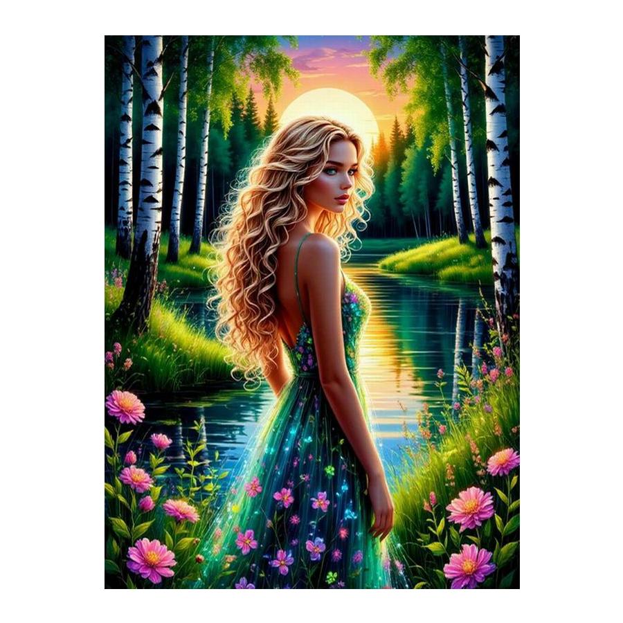 Diamond Painting New Collection Beautiful Woman Diy Full Square Round Drill Rhinestone Embroidery Sale Pretty Girl Mosaic Cross Stitch Kits
