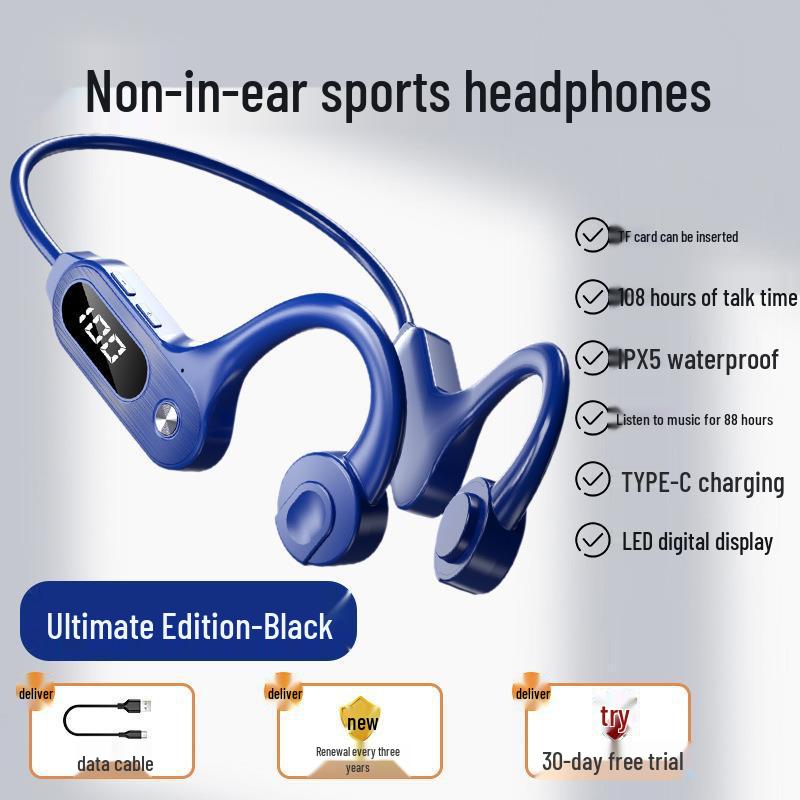 Private Bone Conduction Non-In-Ear Wireless Sports Bluetooth Headset