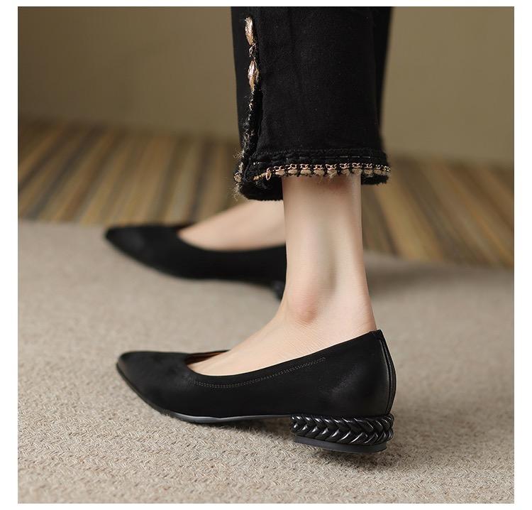 

Сексуальная модная блестящая женская обувь, кожаные женские туфли-лодочки с острым носком на высоком каблуке, рабочая женская обувь, удобная женская обувь на плоской подошве 39 чёрный