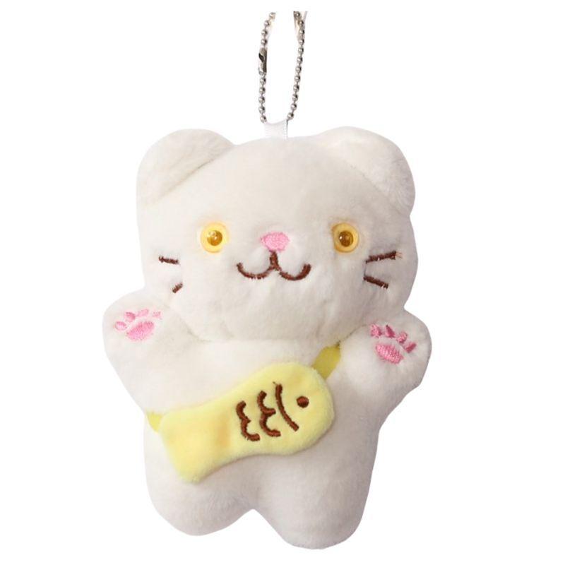 Niedlich Niedlich Kleiner Fisch Rucksack Kätzchen Plüschtier Puppe Anhänger Puppe Schlüsselanhänger Kätzchen Tasche Hängende Dekoration