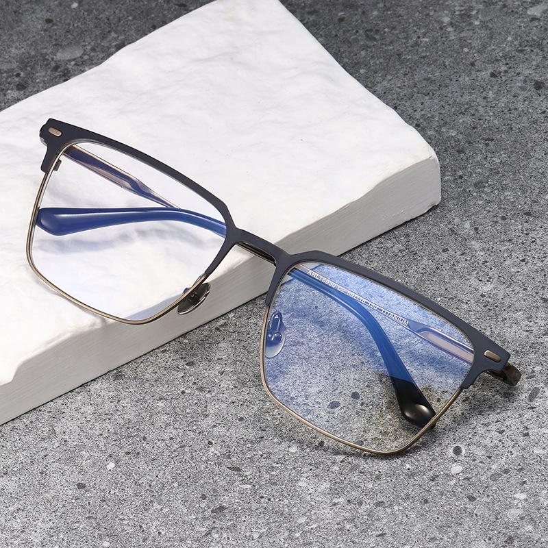 Ultra-Light Pure Titanium Rosewood Men's Fashion Eyeglass Frame