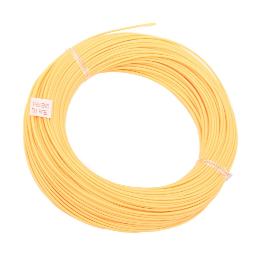 Fly Fishing Line 30.5M 100FT Weight Forward PVC Coating Nylon Orange Floating Fishing Line for Outdoor
