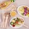 50PCS/Pack Disposable Wooden Fork Spoon 14cm Size Tableware Home Office Restaurant Camping Picnic Travel Lightweight Cutlery ZYF