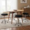 2Pcs Black Dustproof Bar Stool Seat Covers, Stretch Round Bar Cushion Washable Crease-Resistant Slipcovers Fit for Dia 11-17in Chair for Home Bar
