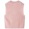 Knitted Pullover Vest for Children Light Pink 92/104/116/128/140
